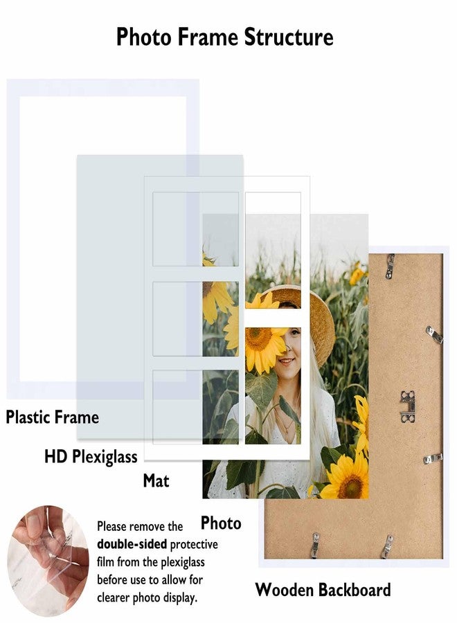 JCJMY 11x14 Collage Picture Frame with Mat, Display 5 Pcs 4x6 Photos or 11x14 Picture, Five Opening 4x6 Picture Frame Collage for Wall Hanging, Lightweight 4 x 6 Multi Photo Frame, White - Image 4